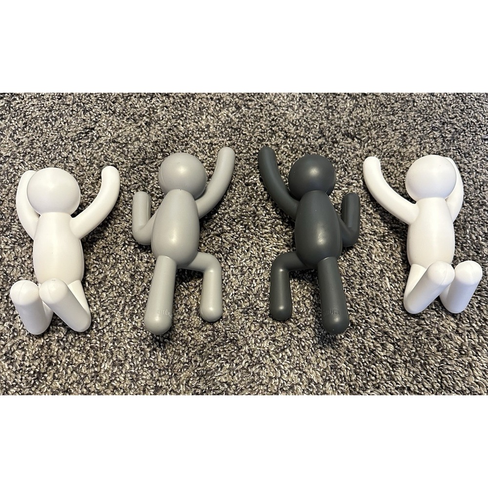 Variety Lot of 4 Umbra Buddy Wall Hooks – People Shaped Wall Mounting Coat Hooks